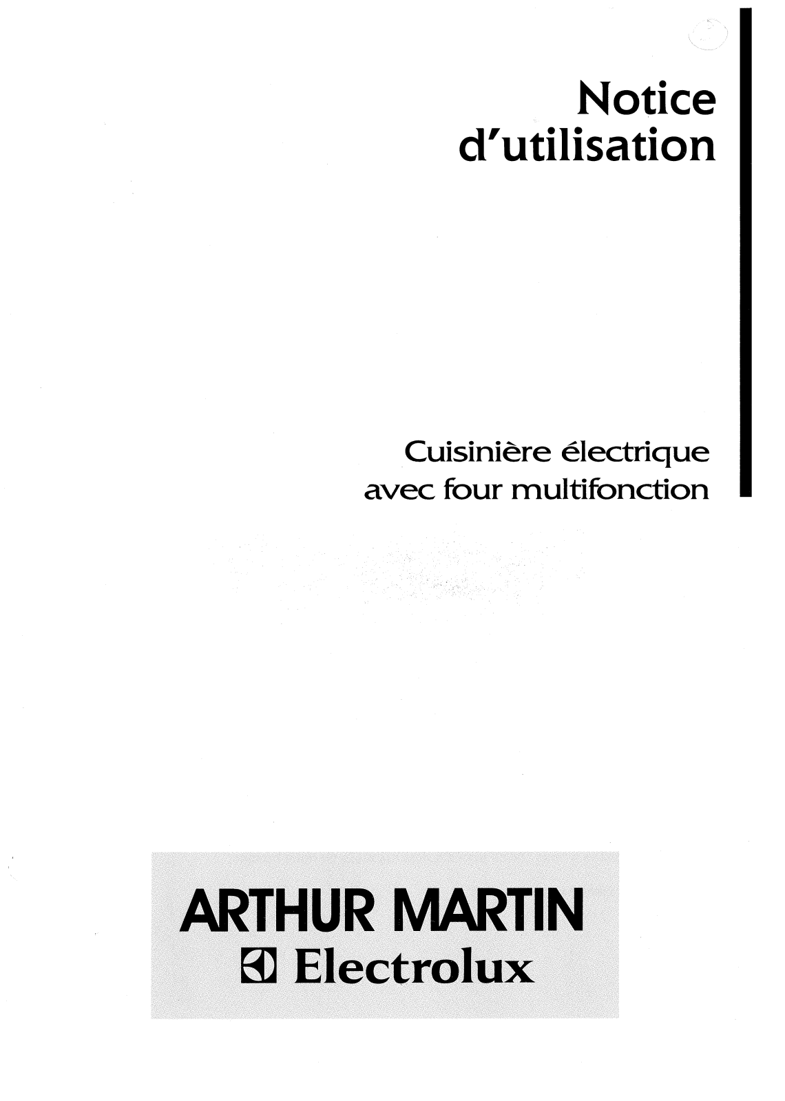 Arthur martin CV6089W1 User Manual