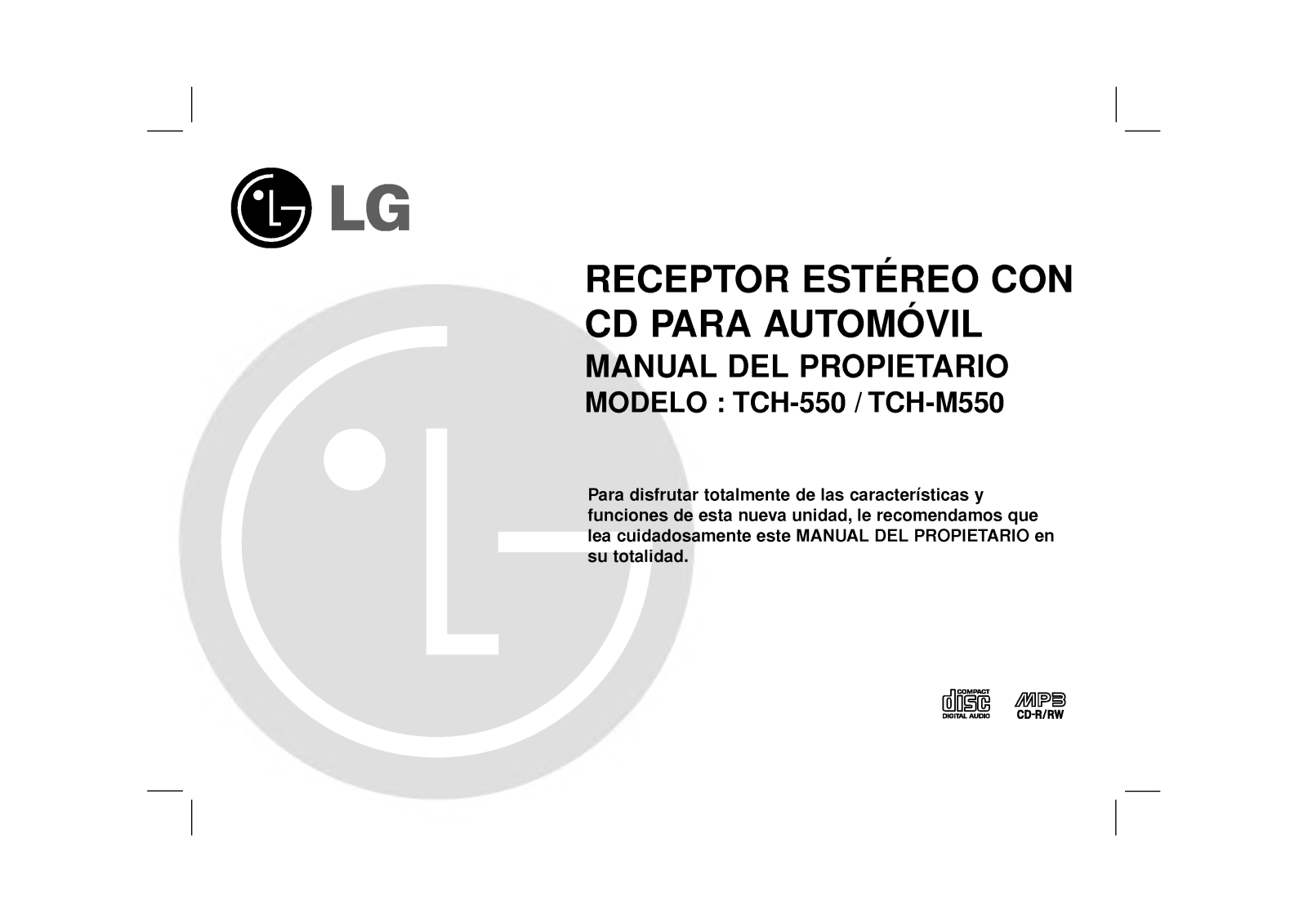 Lg TCH-M550, TCH-550 User Manual