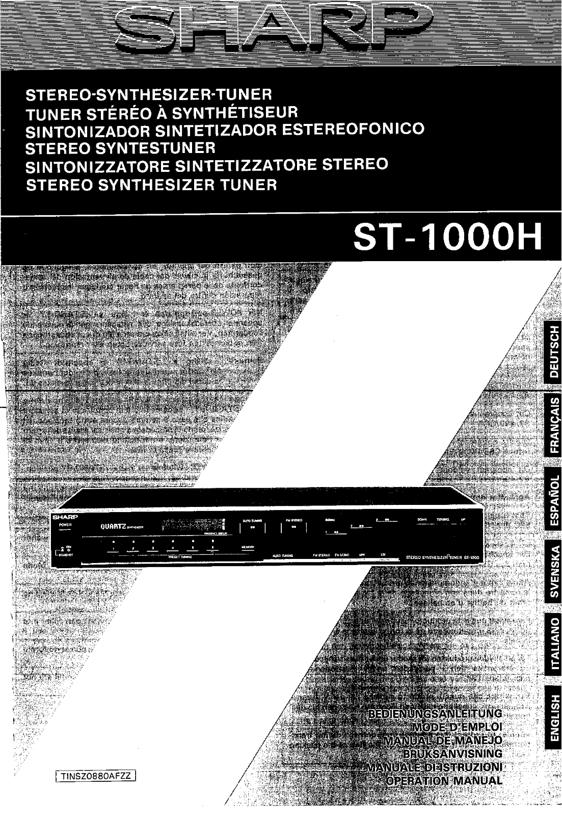 Sharp ST-1000H User Manual