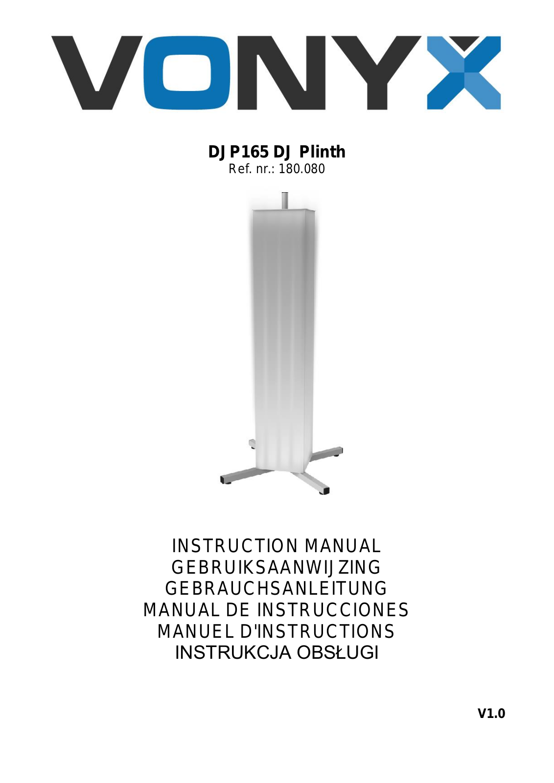 VonyX DJP165, 180.080 User guide - ManualMachine.com