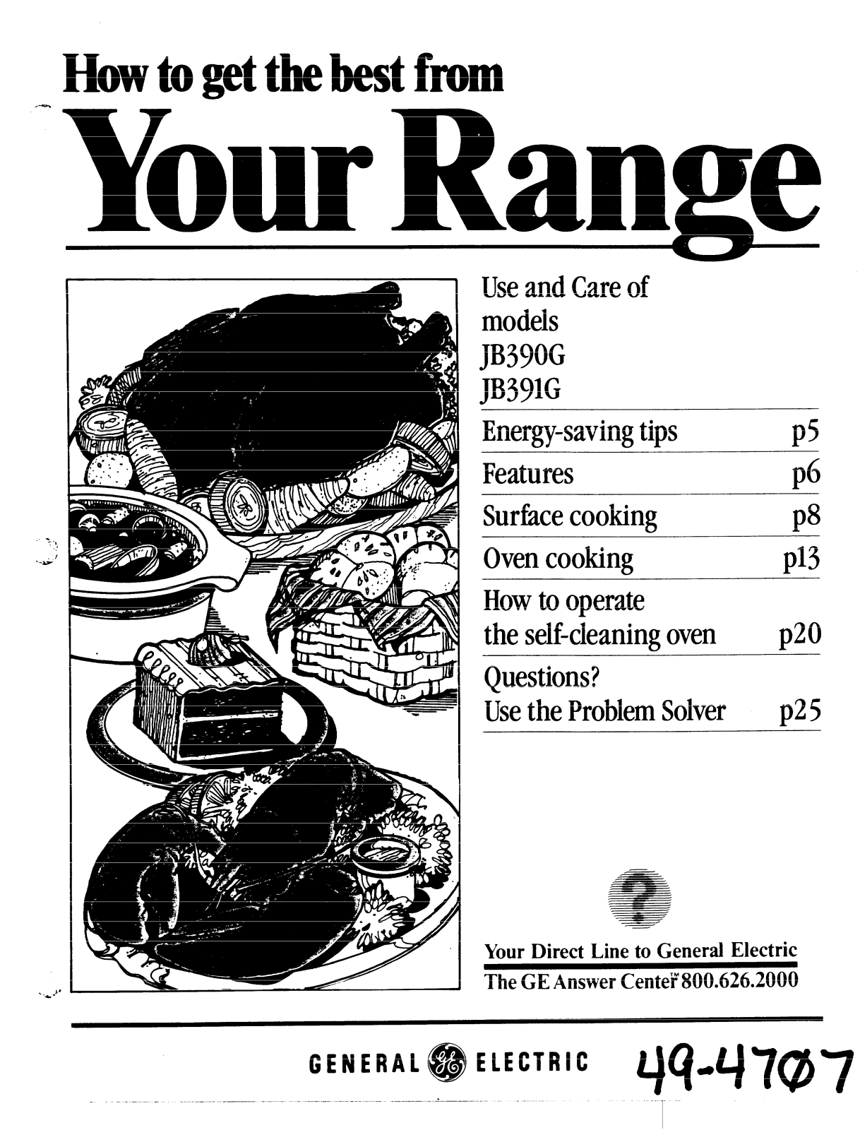 GE JB391G, JB390G Use and Care Manual