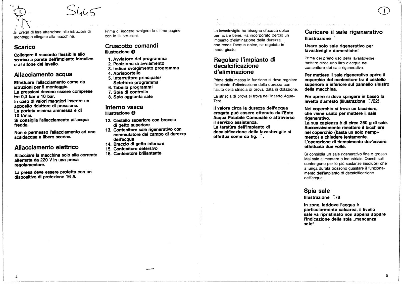 Smeg S445 User Manual