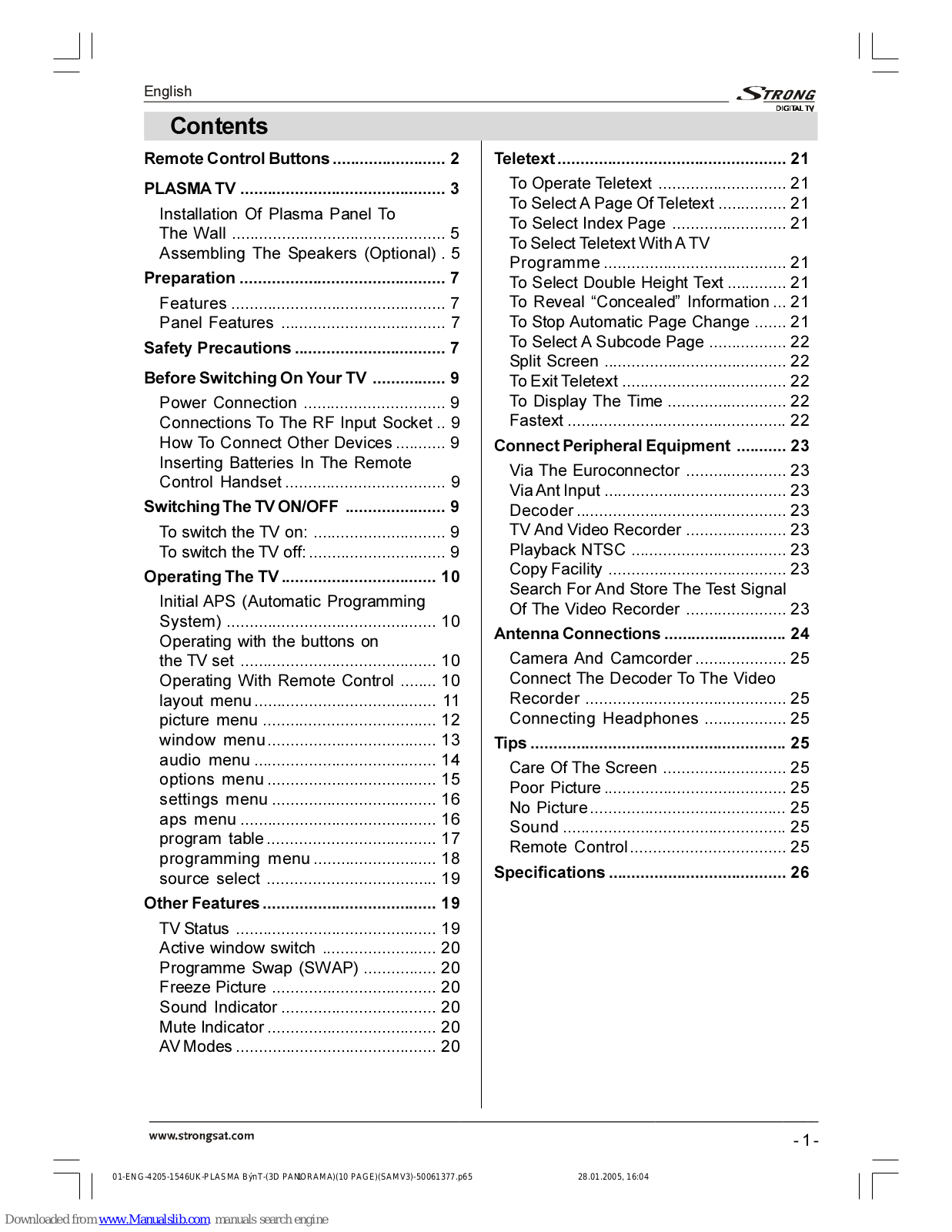 Strong SRT P 4205 User Manual - ManualMachine.com