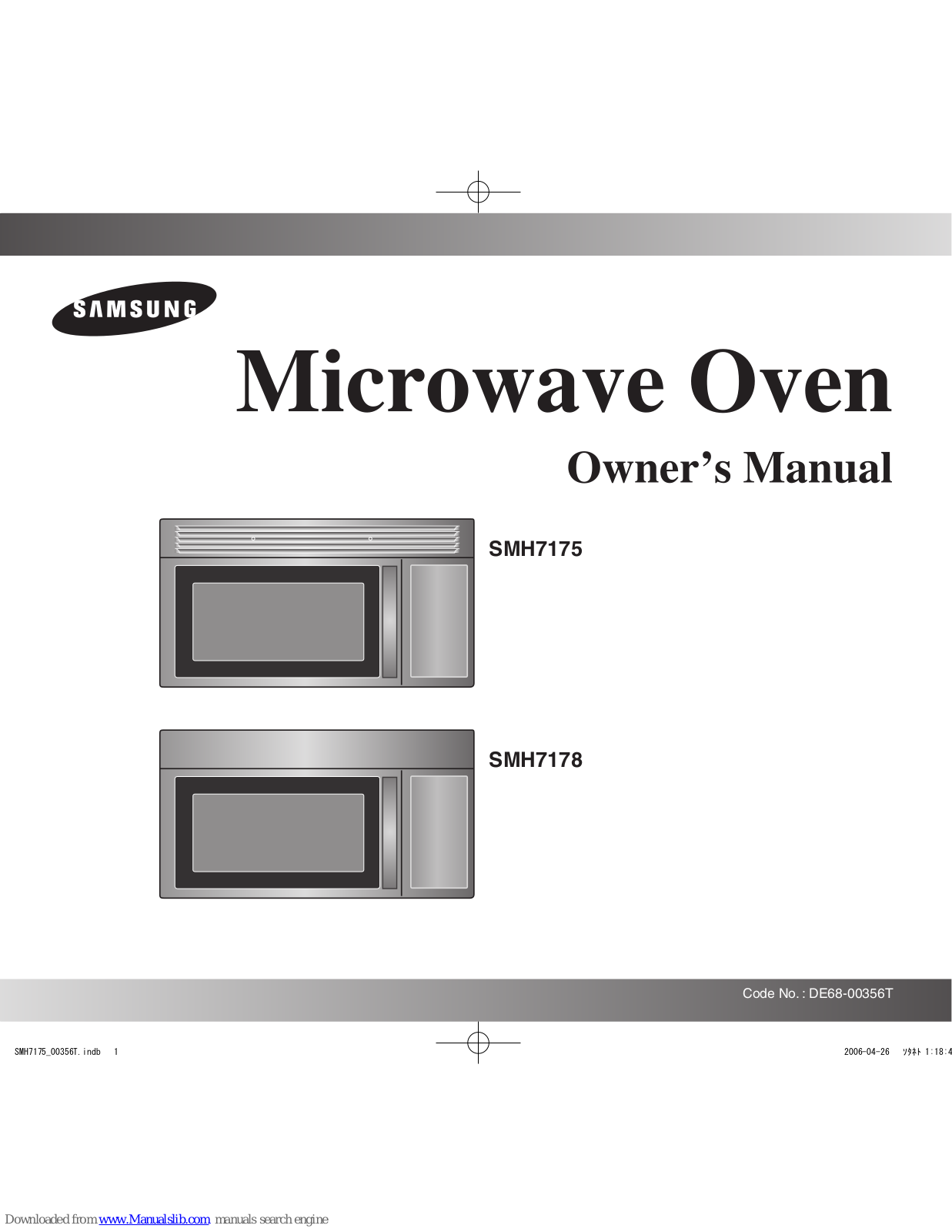 Samsung SMH7178, SMH7175WF, SMH7178STF, SMH7175 Owner's Manual