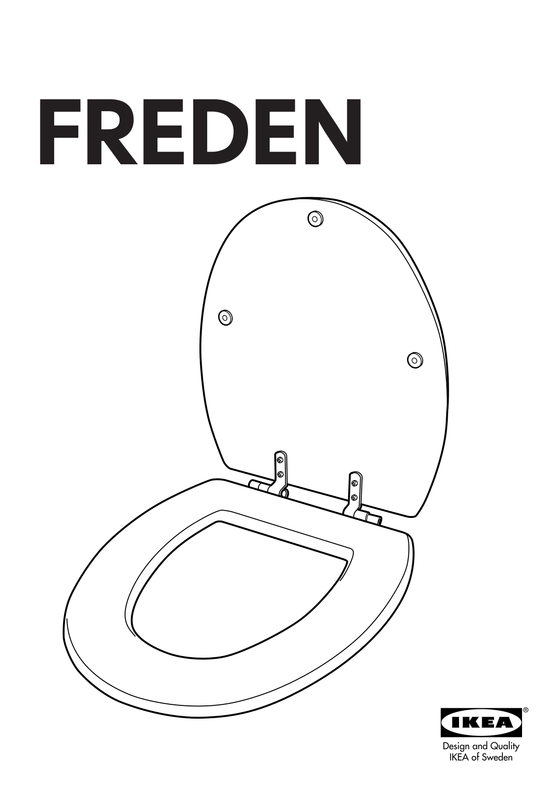IKEA FREDEN TOILET SEAT Assembly Instruction