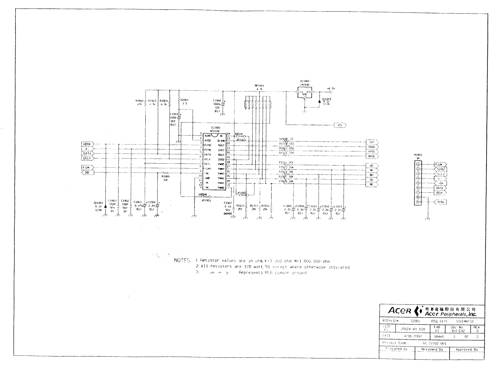 Acer 7256C Schematic