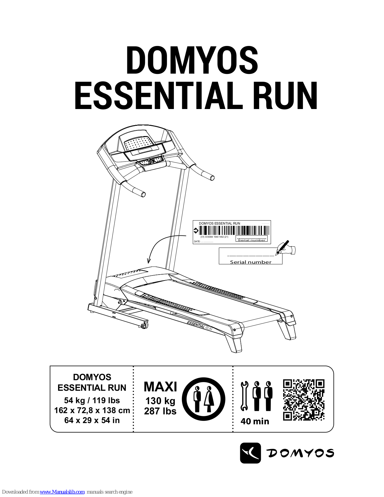 Domyos ESSENTIAL RUN User Manual