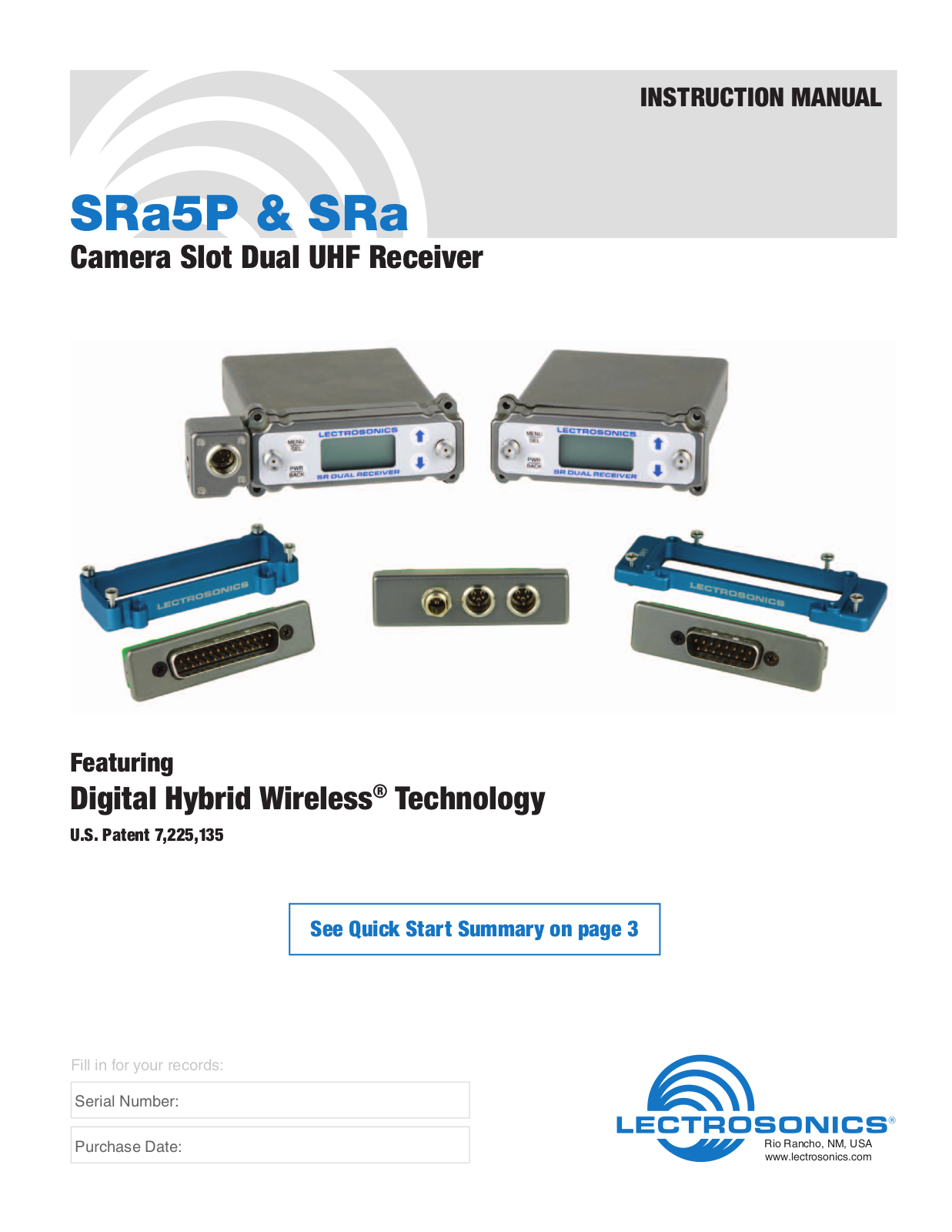 Lectrosonics SRa Series User Manual