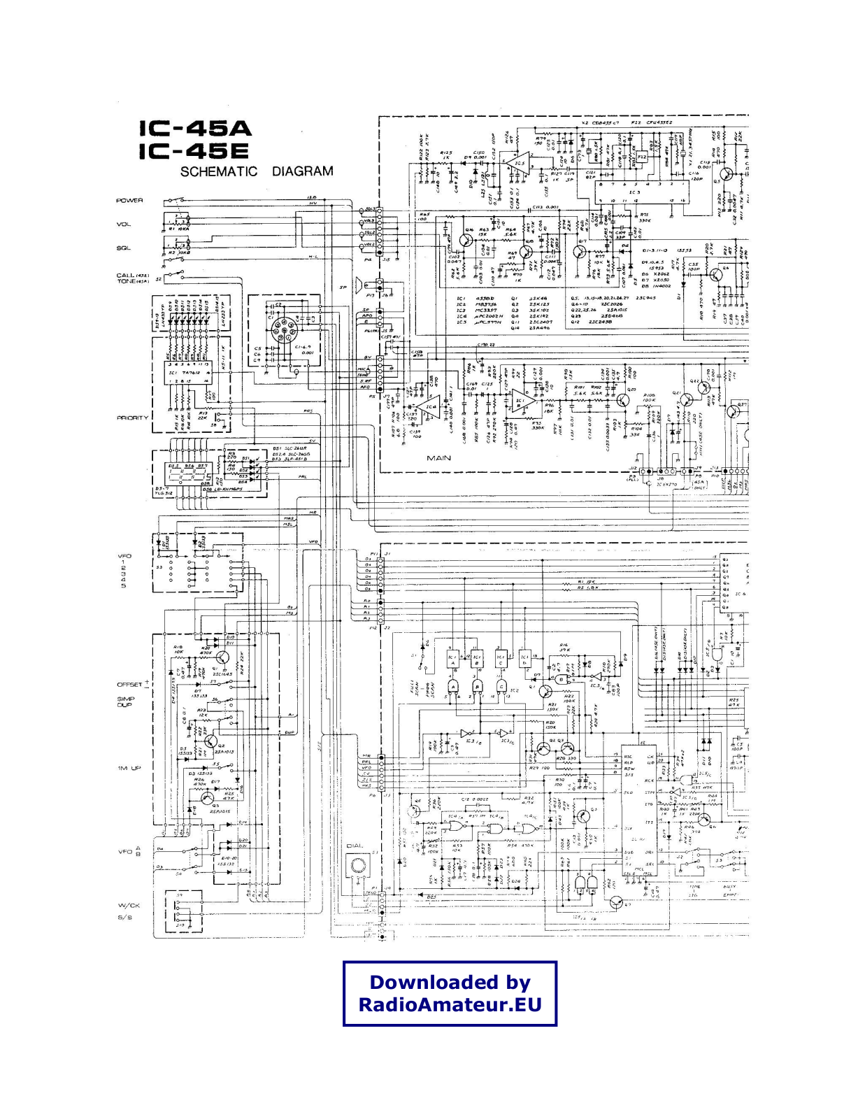 Icom IC45E Schematic