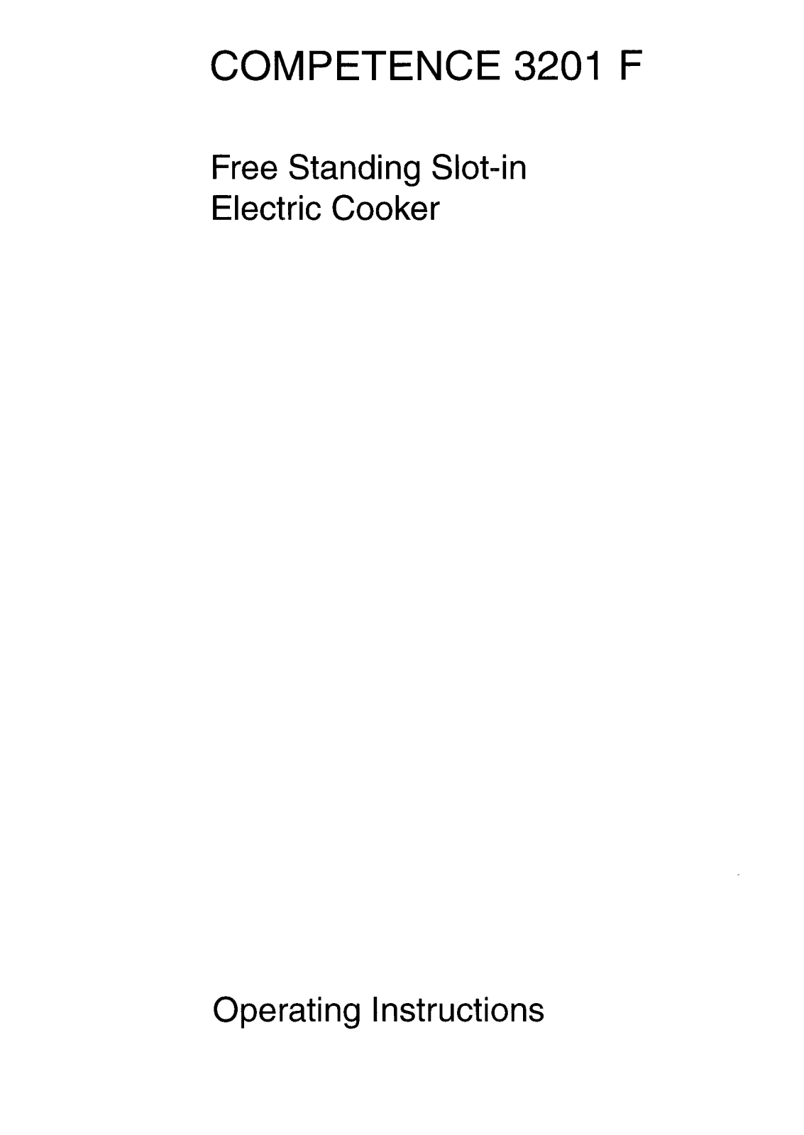 AEG-Electrolux 3201F-RG, 3201F-D, 3201F-EW User Manual