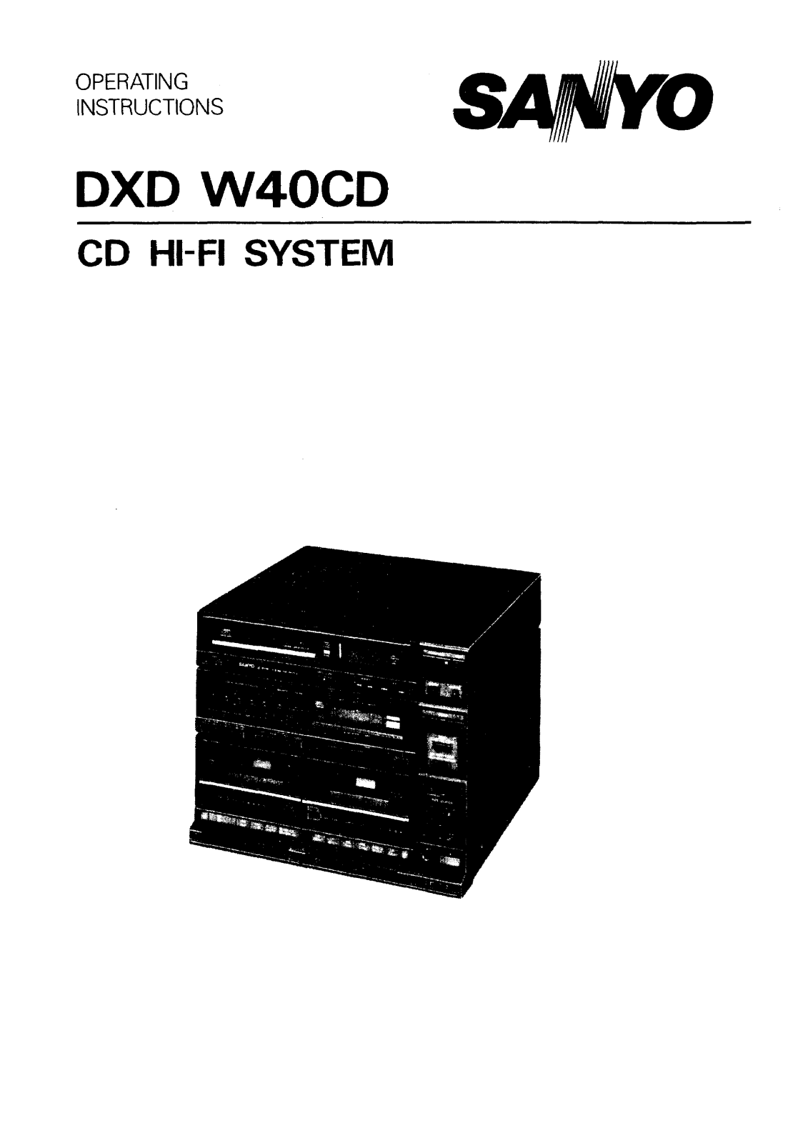Sanyo DXD W40CD Instruction Manual