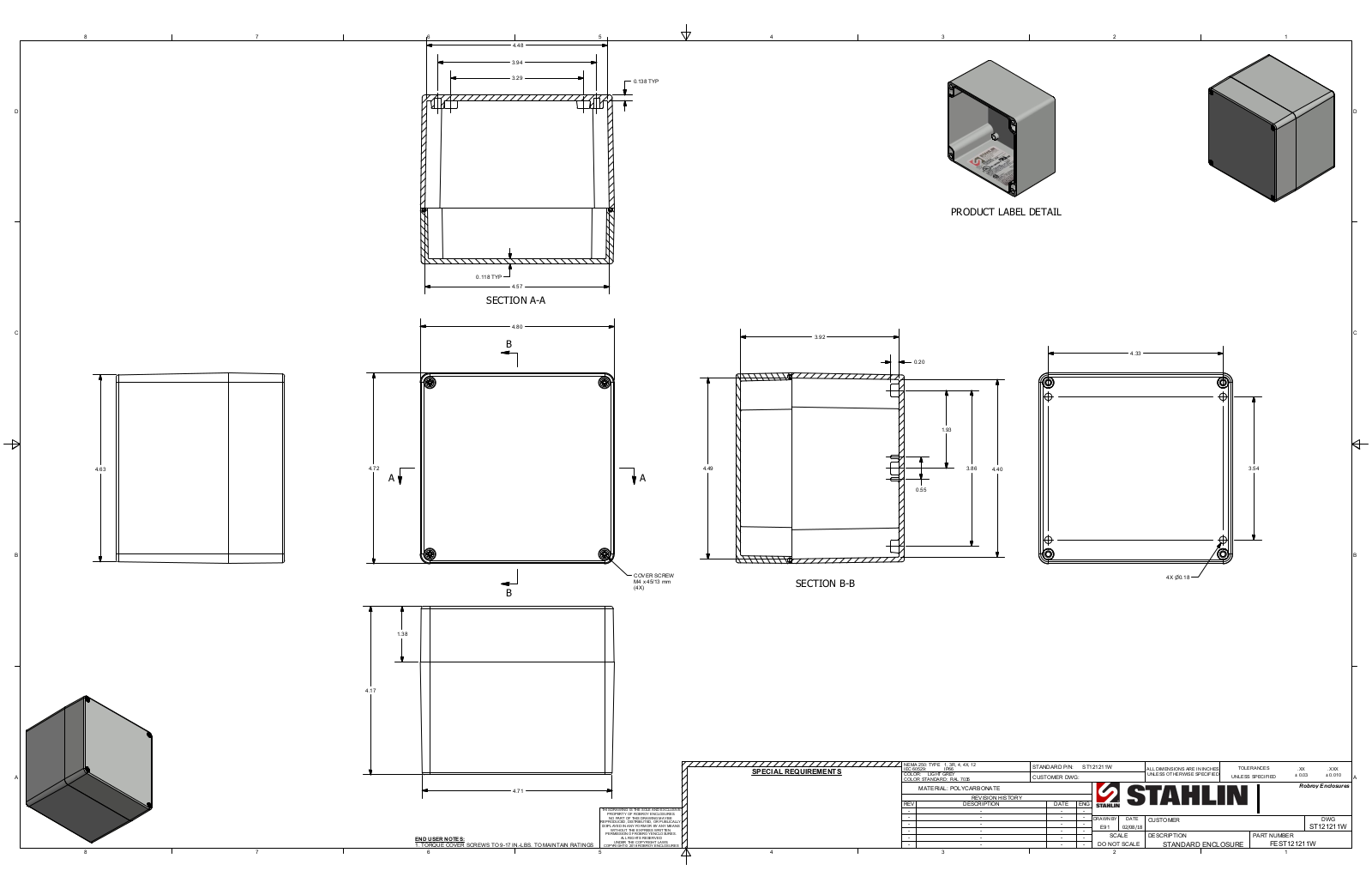 Stahlin ST121211W Reference Drawing