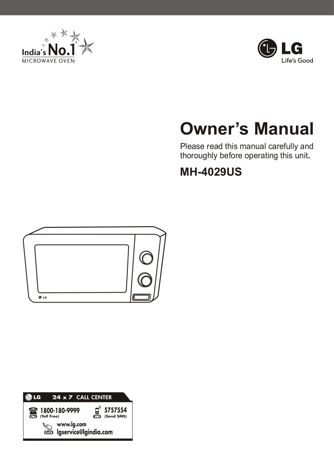 LG MH-4029US Owner’s Manual