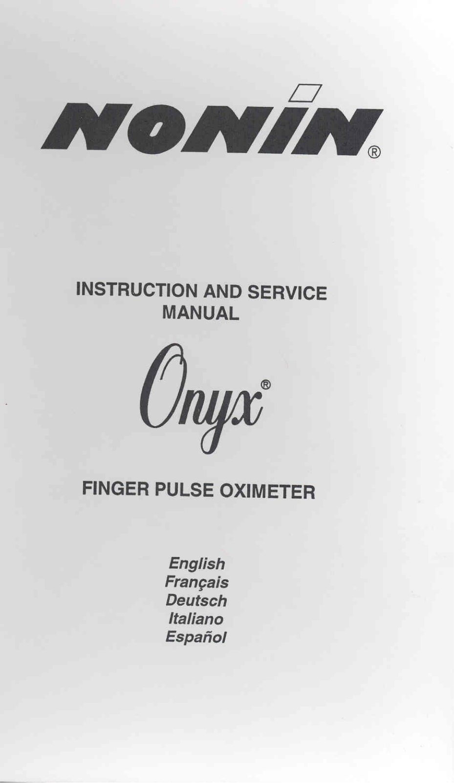 Nonin ONYX User manual - ManualMachine.com
