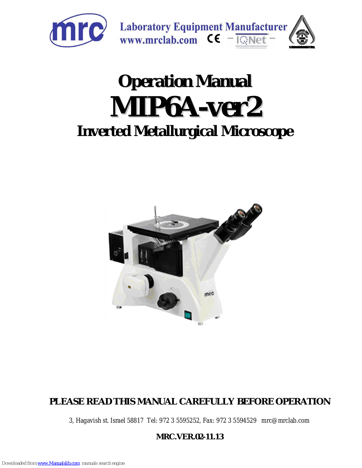 MRC MIP6A-ver2 Operation Manual