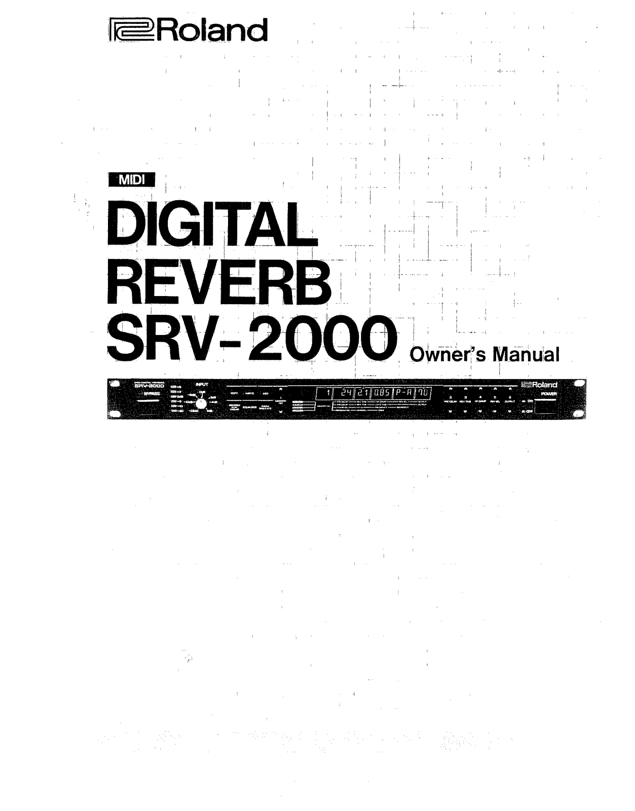Roland SRV-2000 User Manual