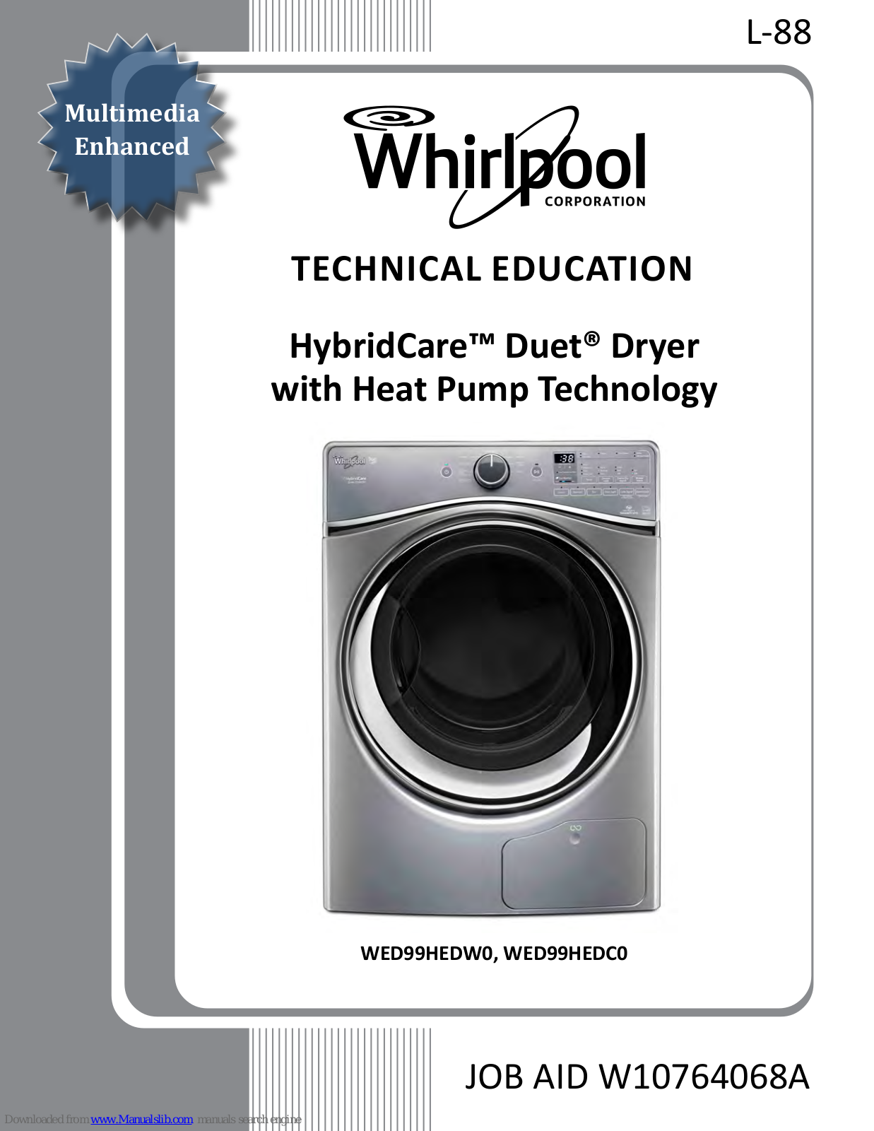 Whirlpool WED99HEDW0, WED99HEDC0 Technical Education