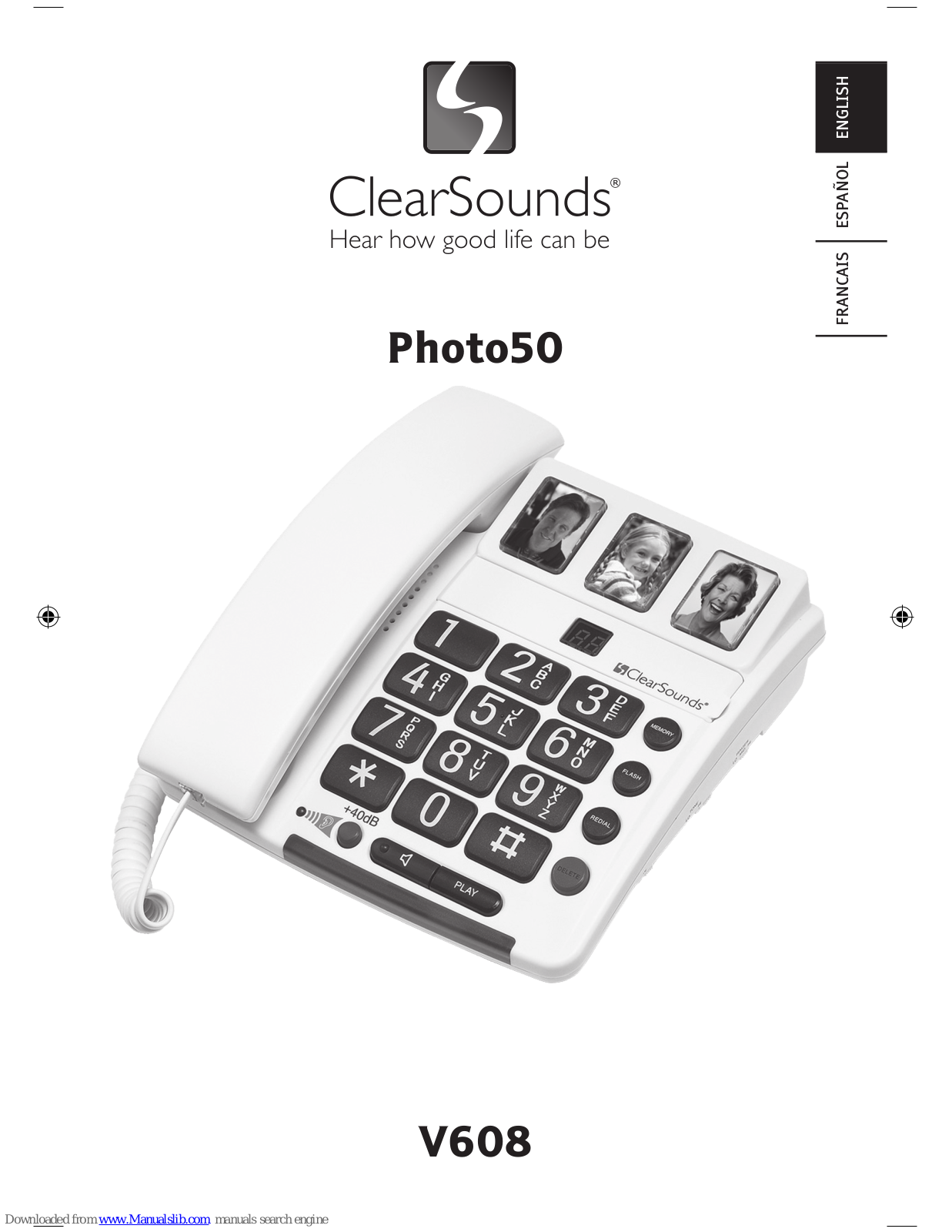 ClearSounds CS-Photo50, Photo50 Owner's Manual