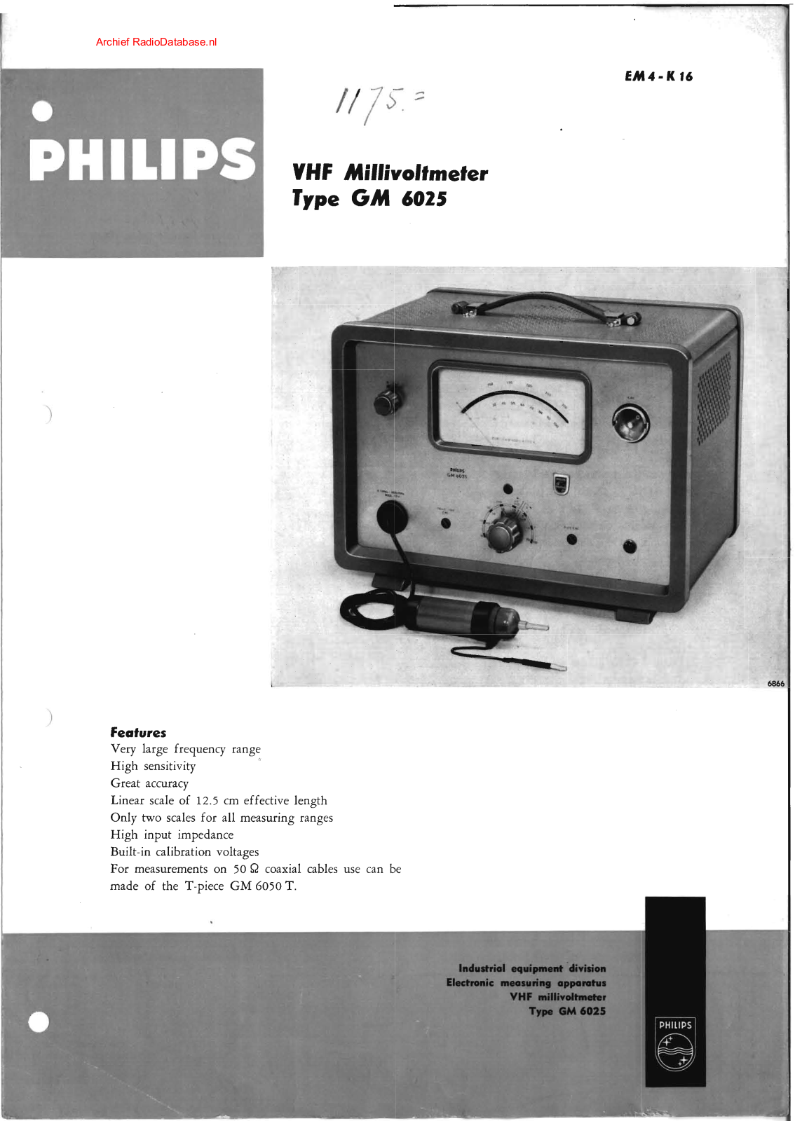 Philips GM6025 User Manual