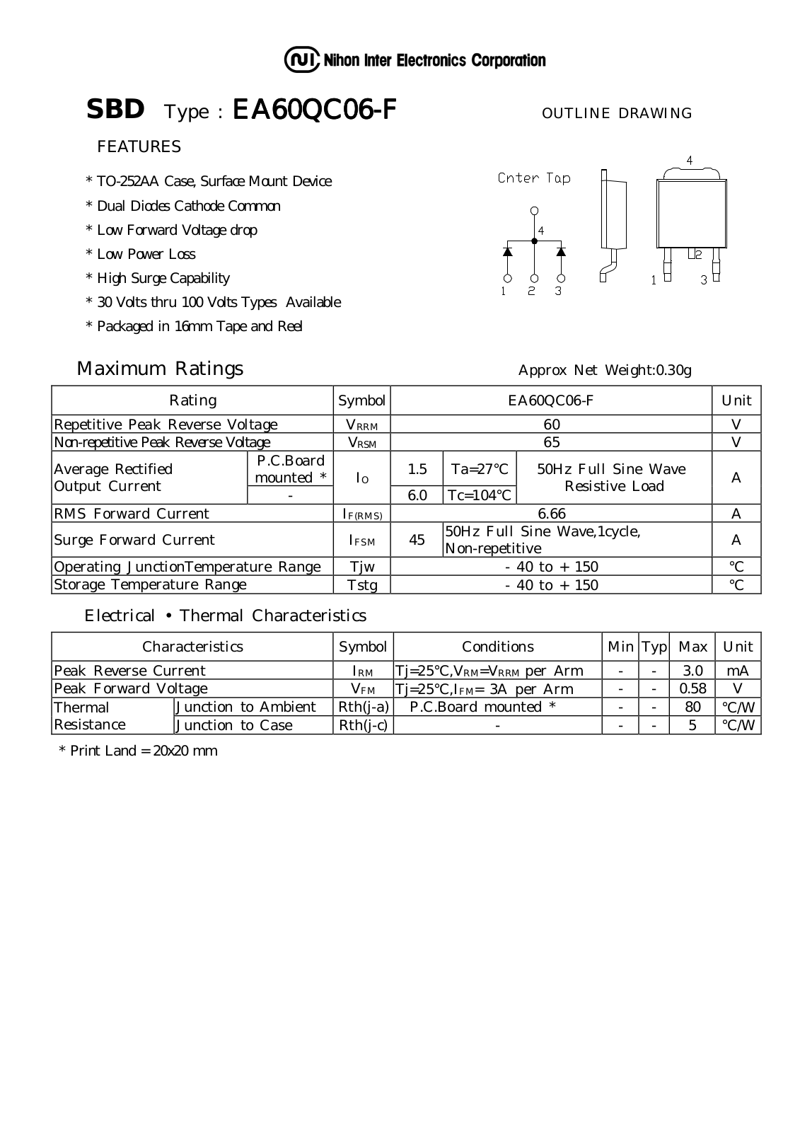 Datasheet EA60QC06-F Datasheet (NIHON) - ManualMachine.com