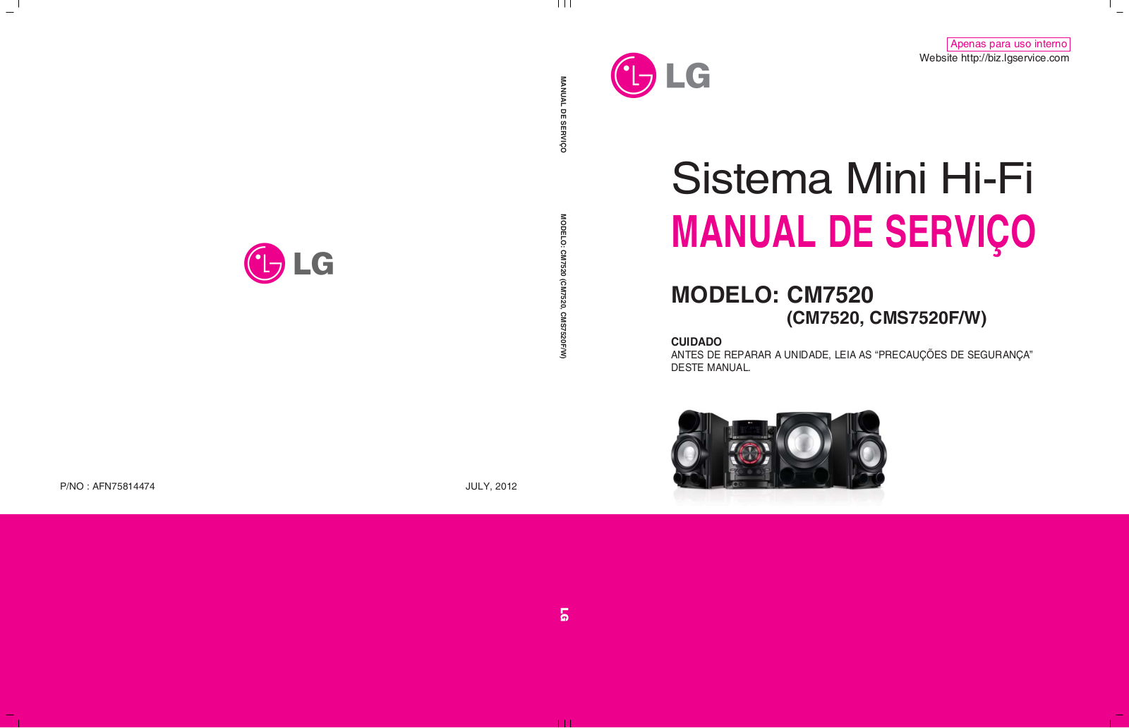 LG CM-7520 Schematic