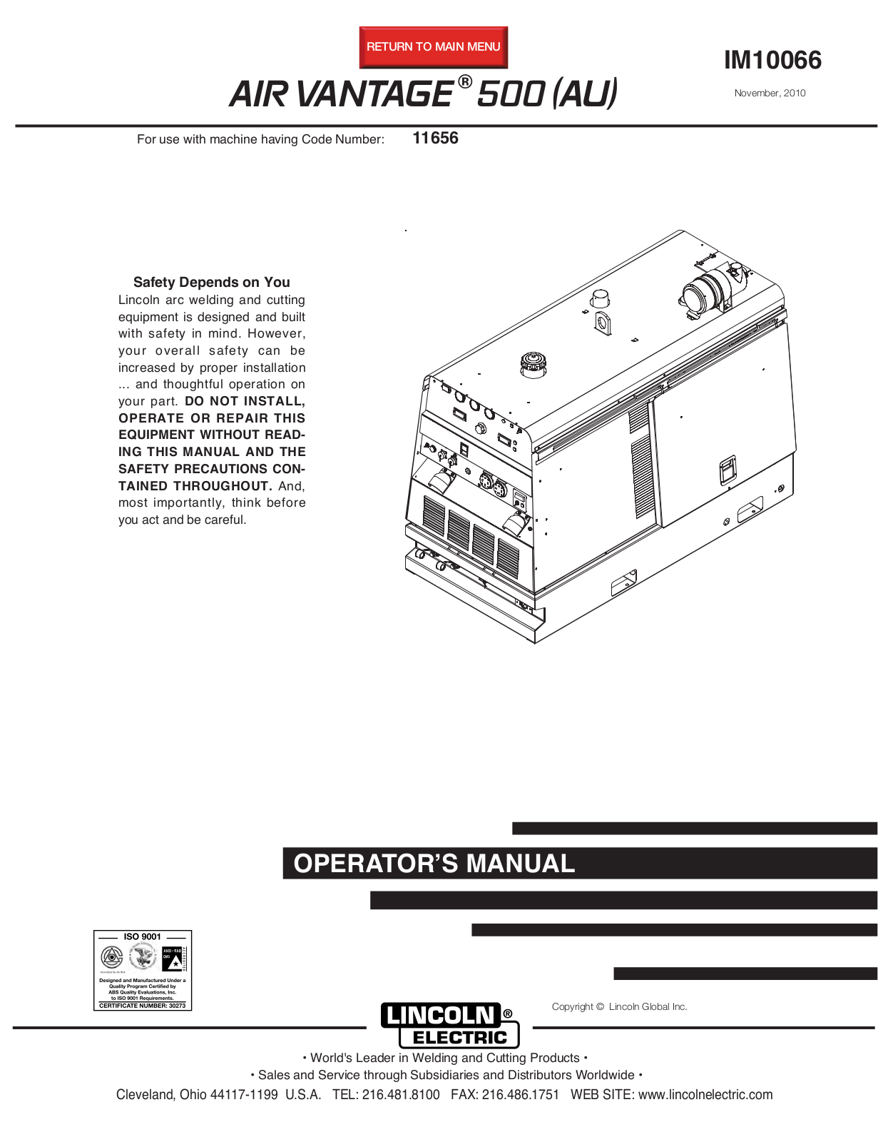Lincoln Electric IM10066 User Manual