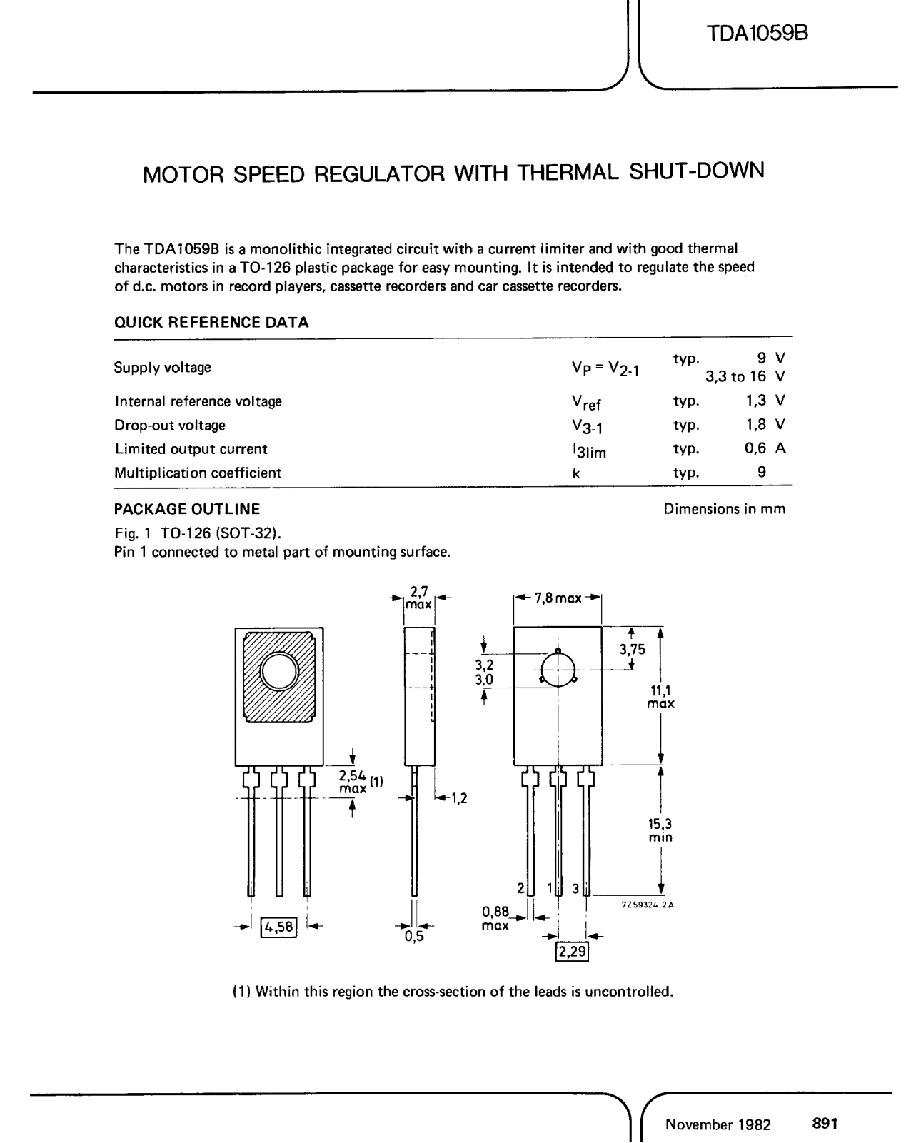 Datasheet TDA1059B Specification - ManualMachine.com