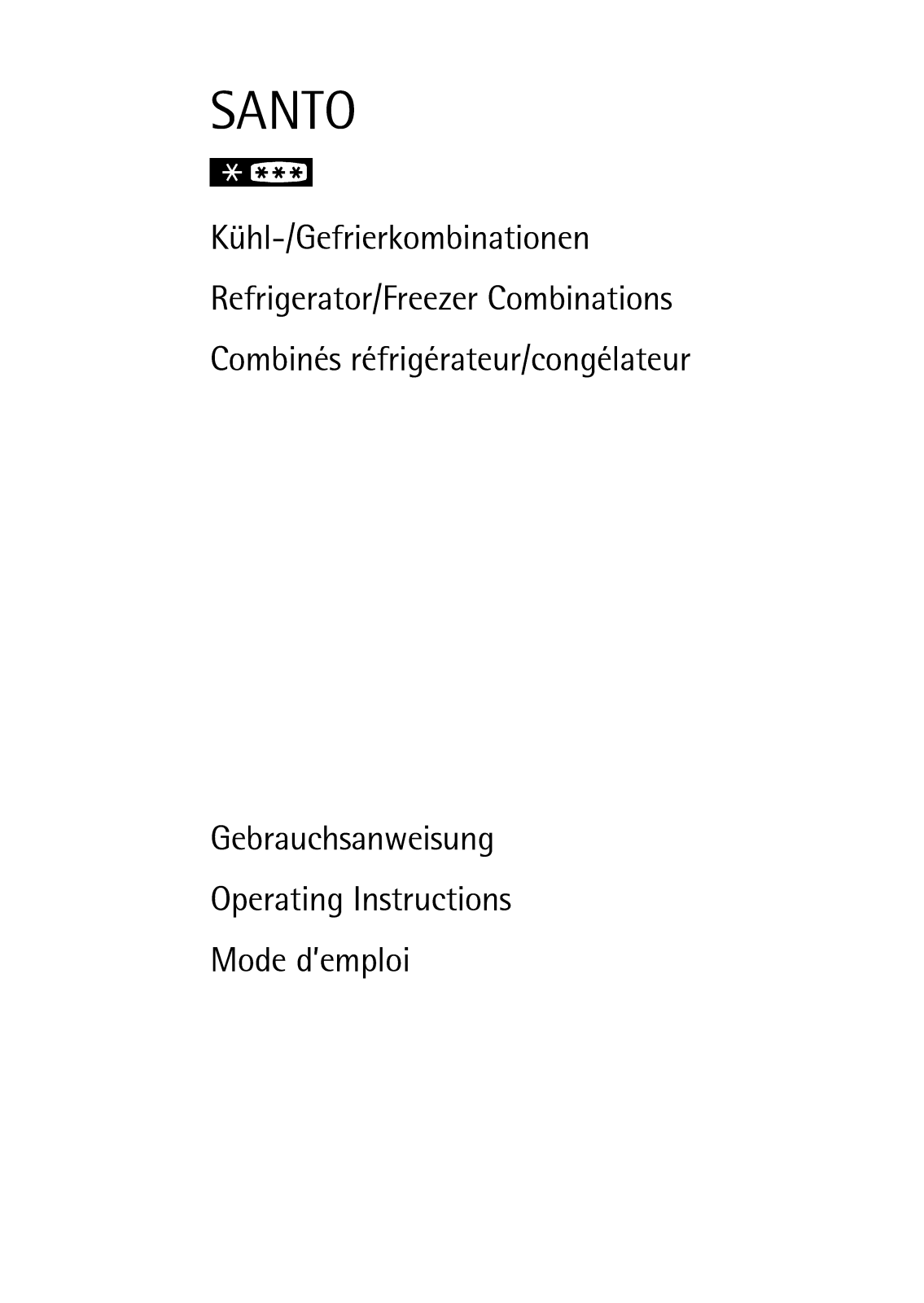 AEG-Electrolux SANTO4285-7DTI, SANTO4285-7DT User Manual