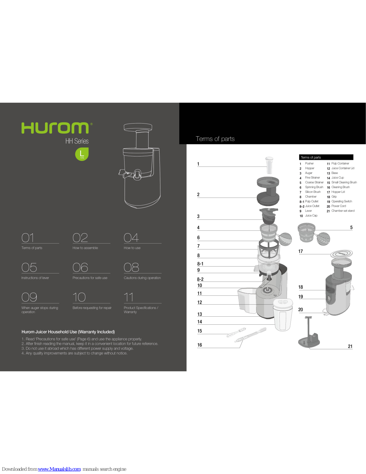 HUROM L Type HH User Manual - ManualMachine.com