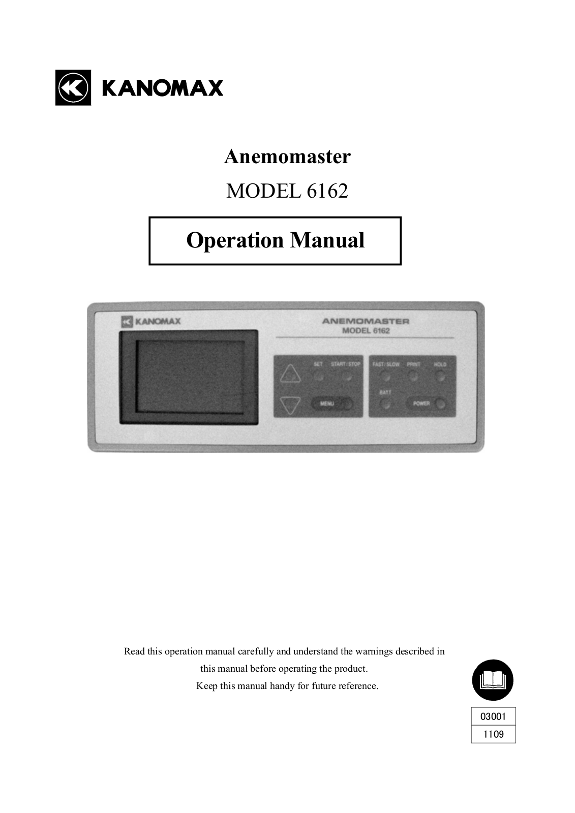 Kanomax 6162 Operating Manual