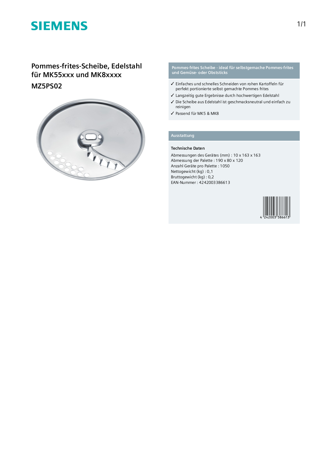 Siemens MZ5PS02 User Manual