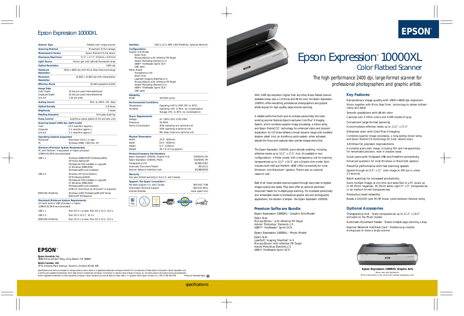 Epson Expression 10000XL Product Brochure