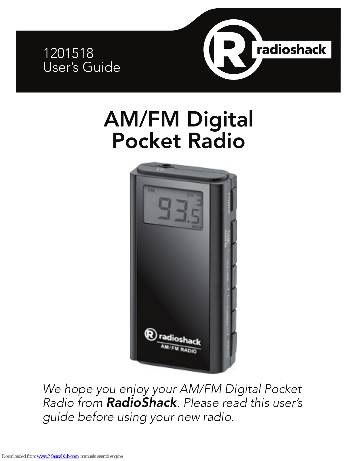 Radio Shack 1201518 User Manual