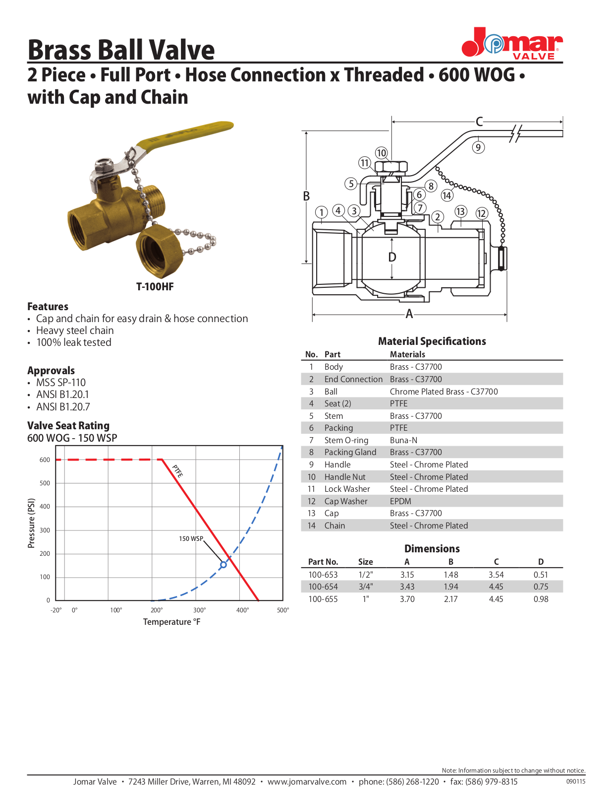 Jomar T-100HF User Manual