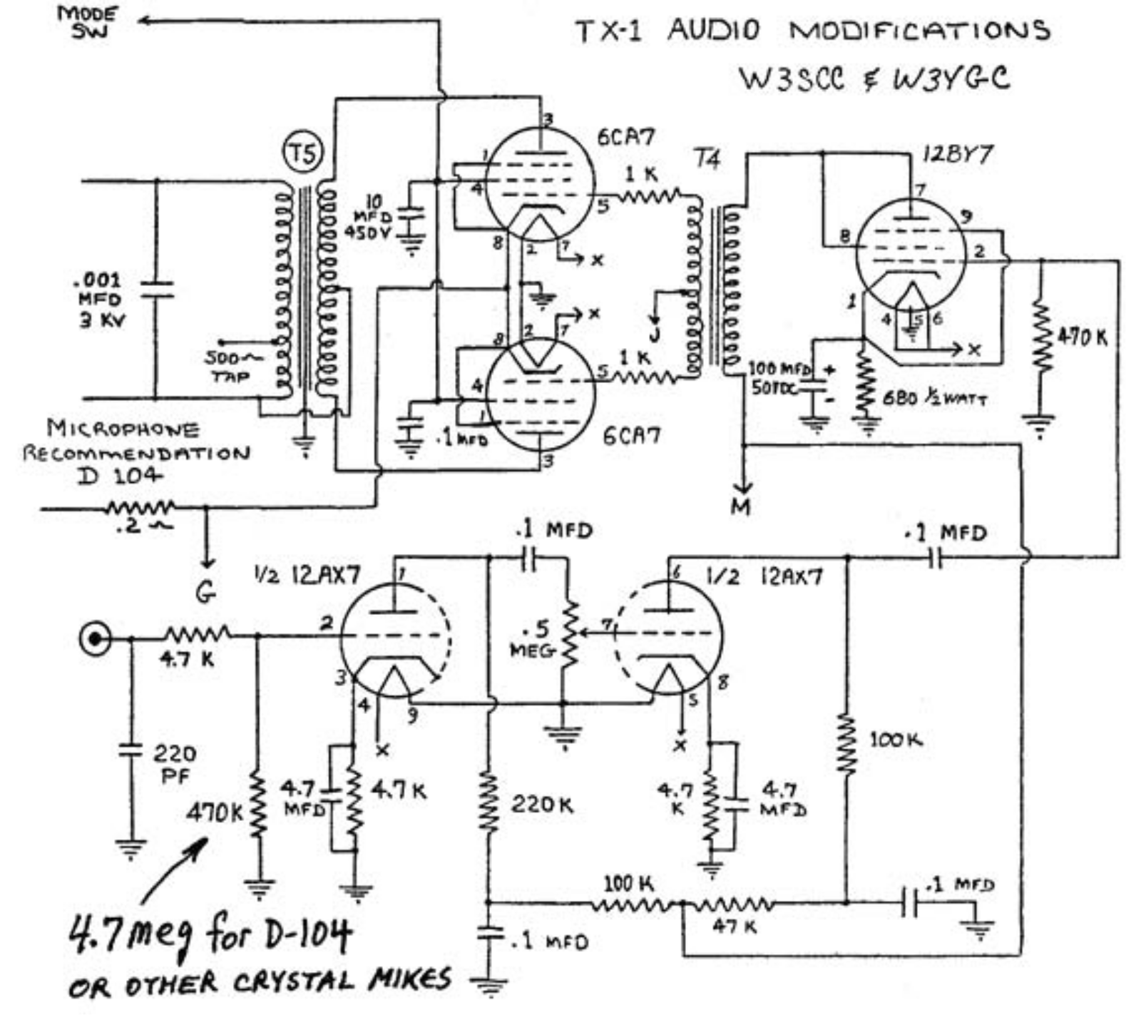 Heath Heathkit TX-1 Schematic Diagram