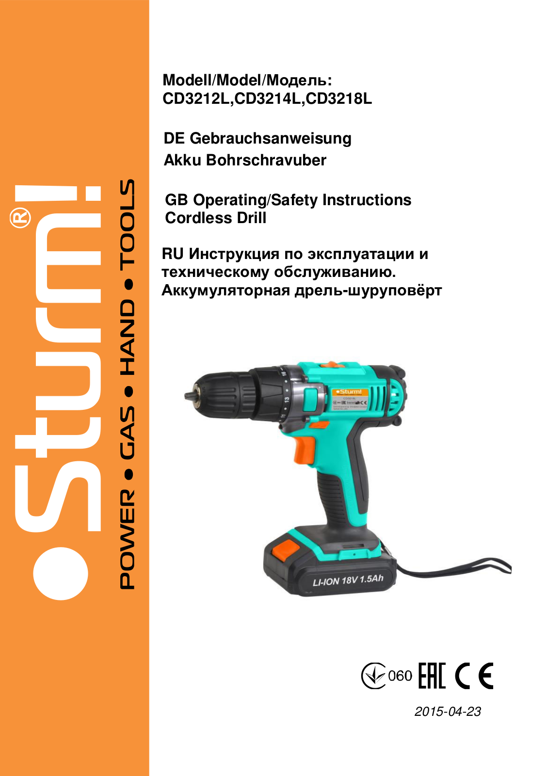 Sturm CD3218L User Manual