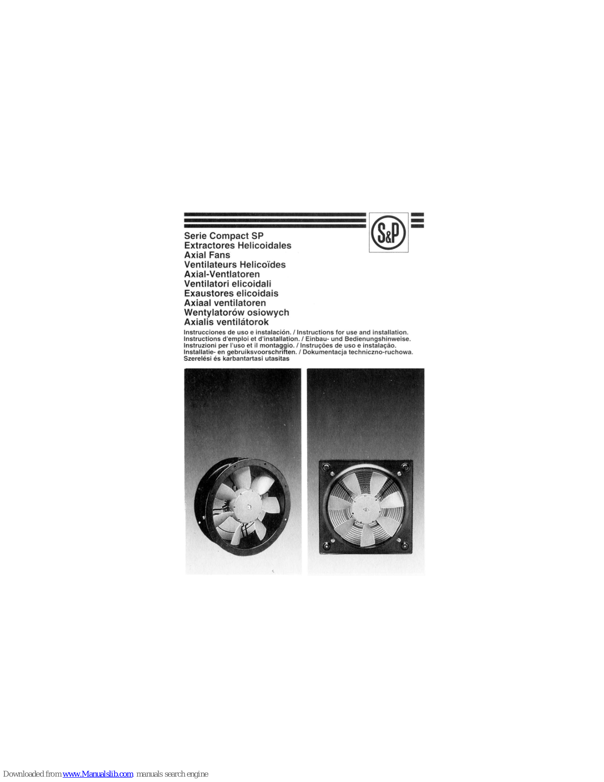S&P Compact Sp Instructions For Use And Installation - ManualMachine.com