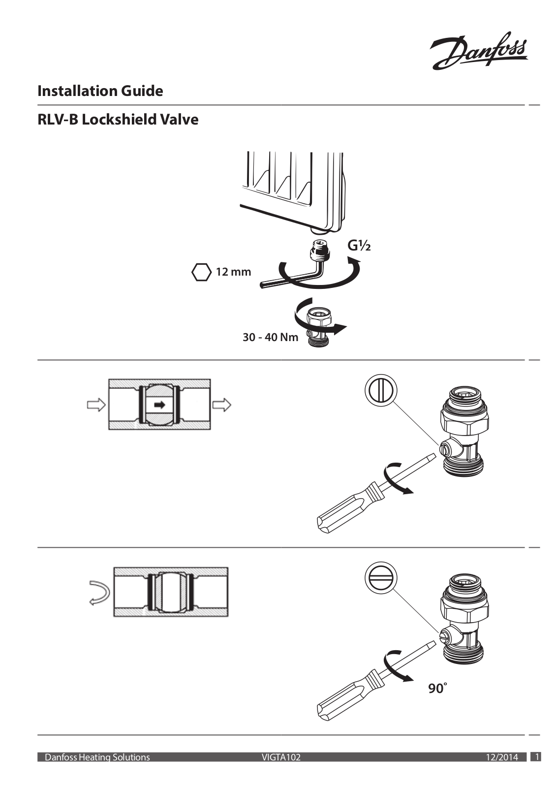 Danfoss RLV-B Installation guide