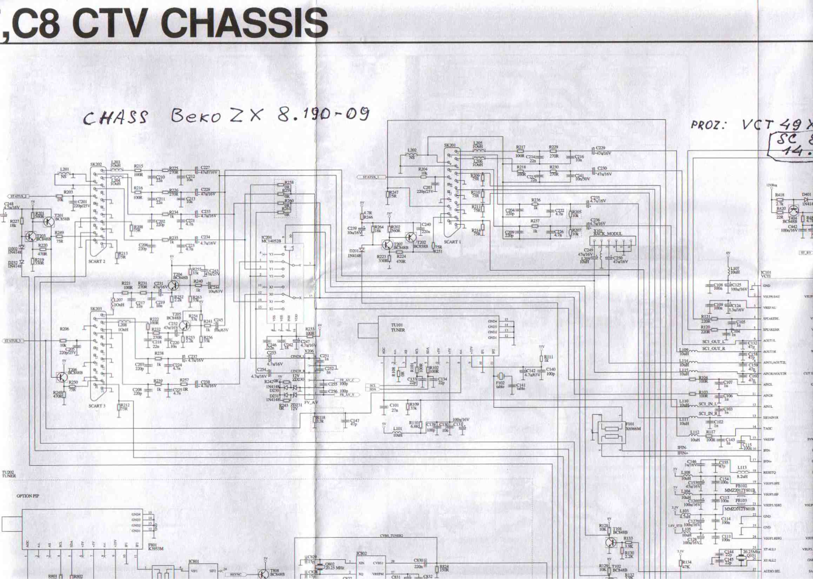 ROADSTAR CTV-2834TSSM Schematics 1