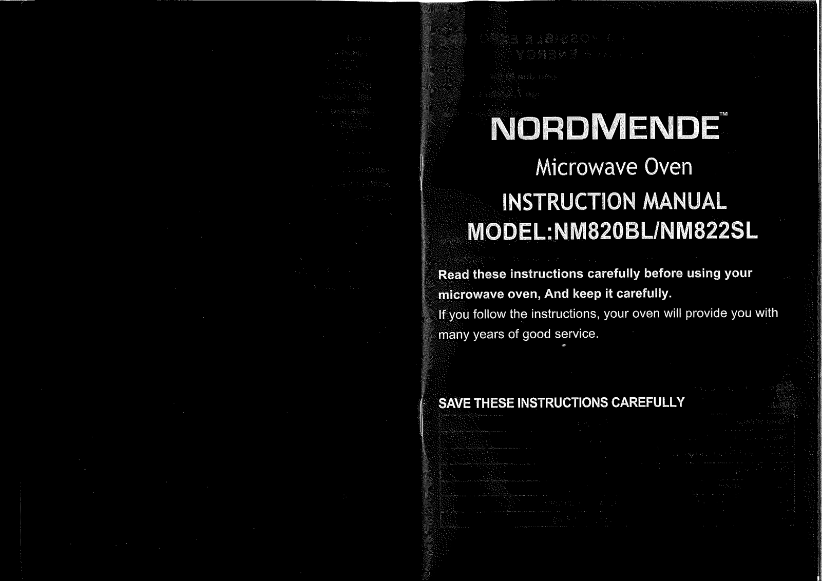 Nordmende NM820BL User Manual