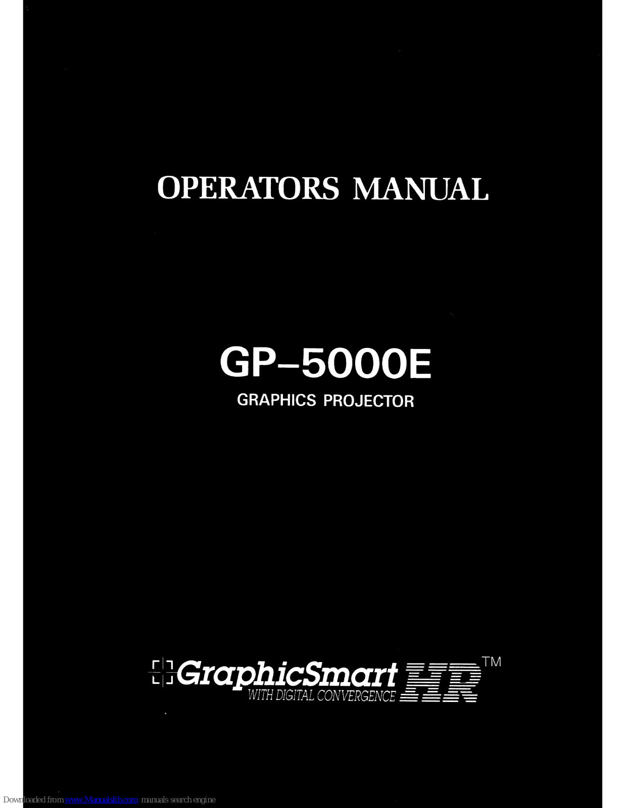 GraphicSmart GP-5000E Operator's Manual