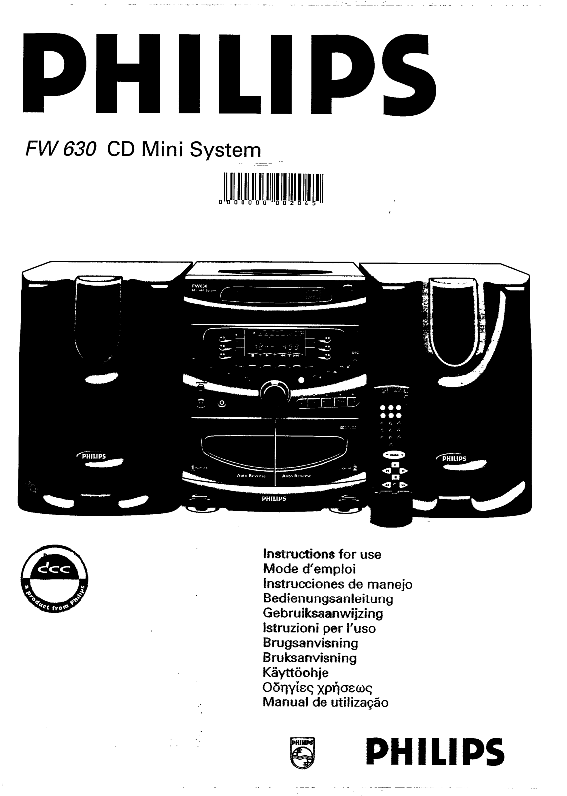 Philips FW630/21M, FW630/22 User Manual