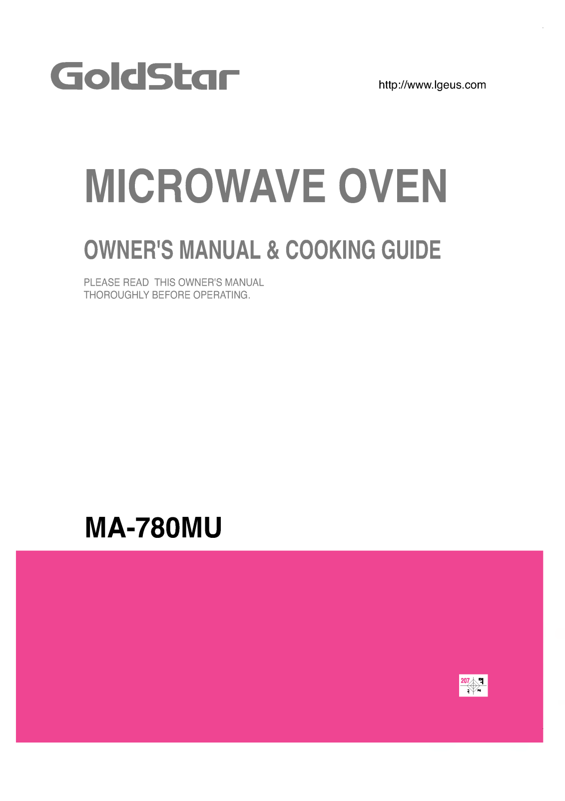 LG MA-780MU User Manual