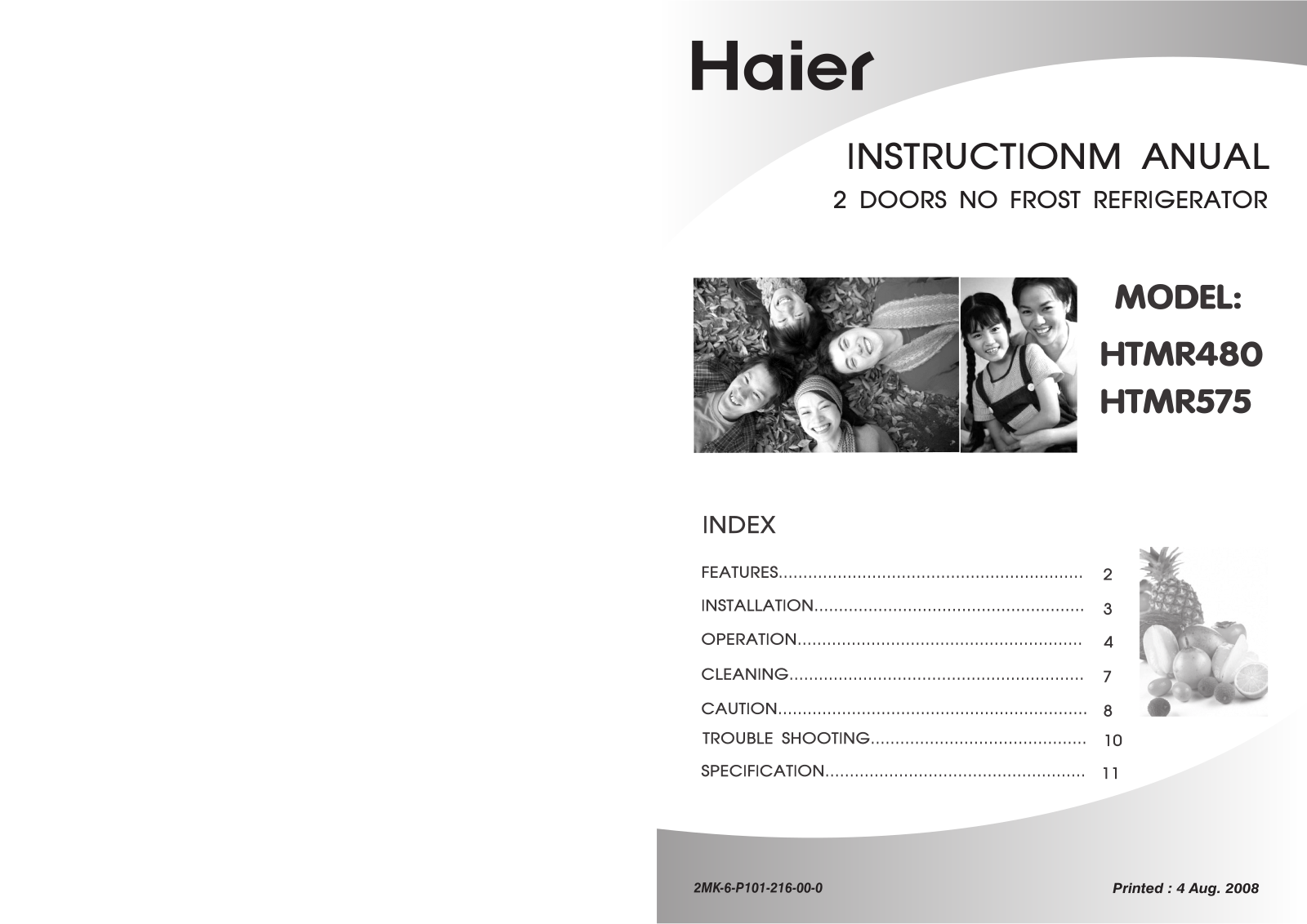 Haier HTMR575, HTMR480 User Manual