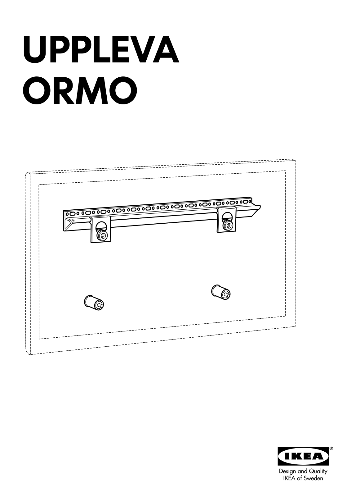 IKEA UPPLEVA ORMO TV WALL BRACKET Assembly Instruction