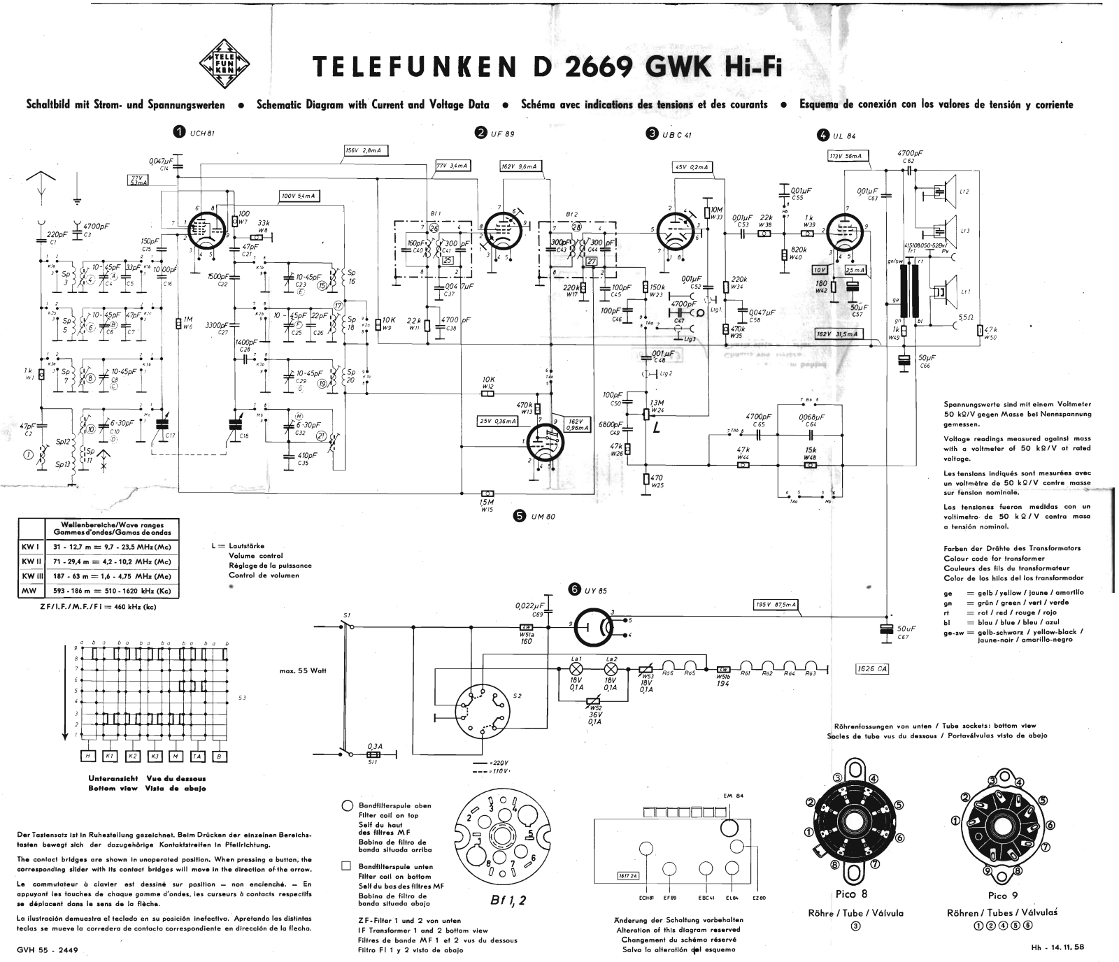 Telefunken D2669-GWK Schematic