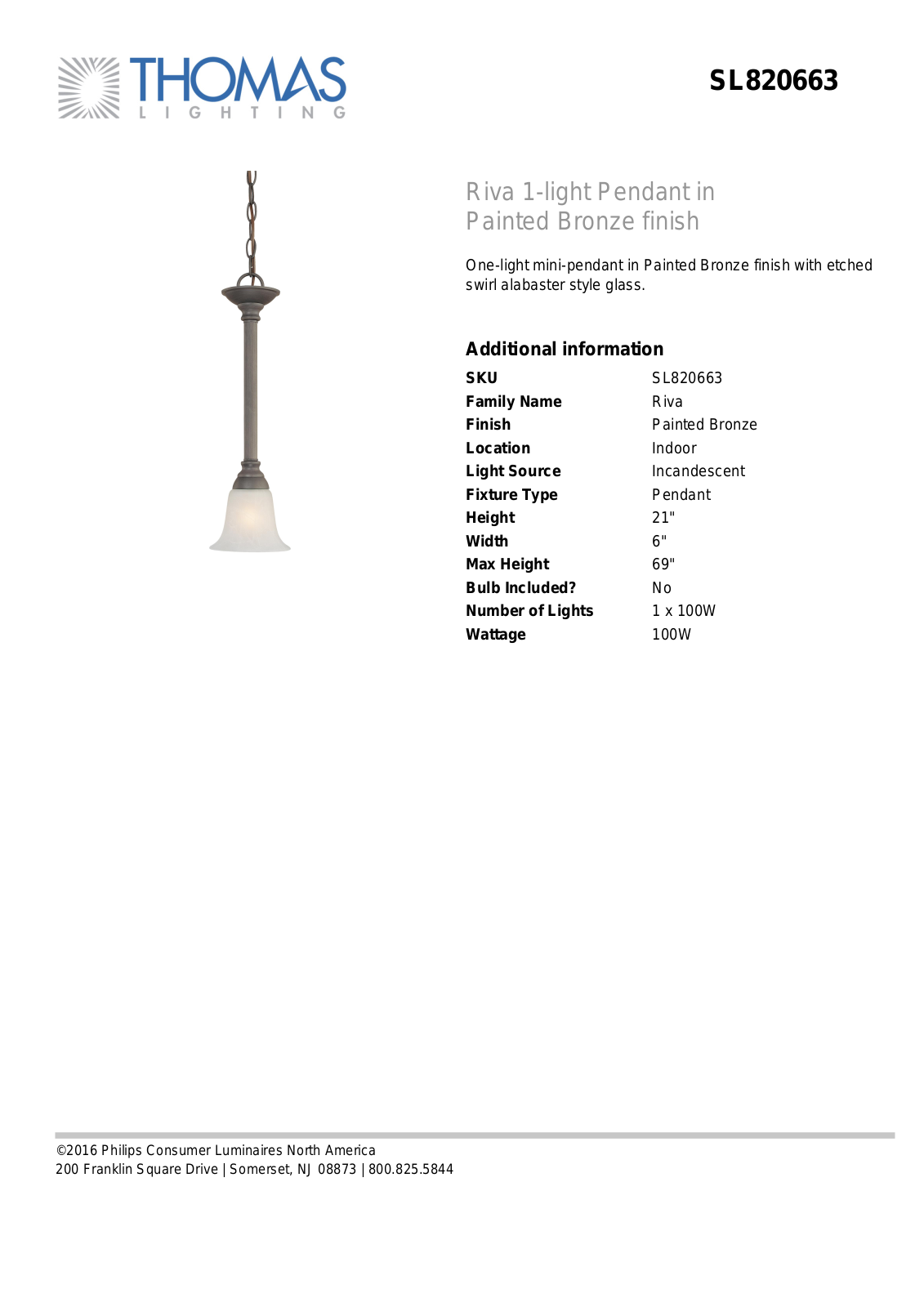 Thomas Lighting SL820663 User Manual - ManualMachine.com