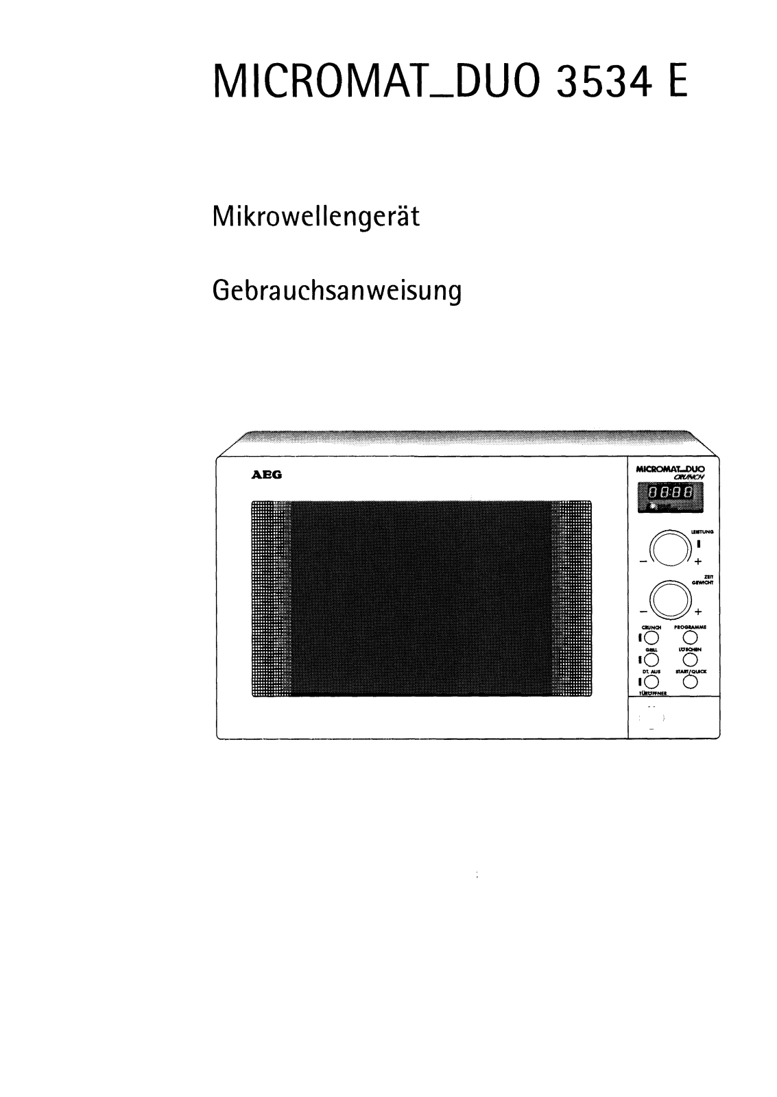 AEG MCD3534E User Manual