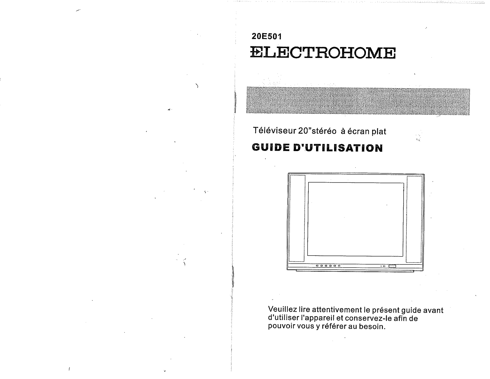 Electrohome 20E501 User Manual