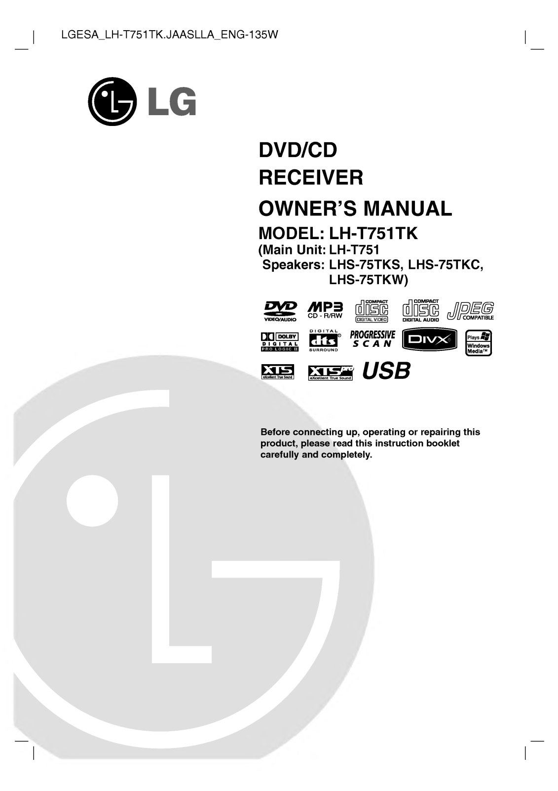 LG LH-T751TK User Manual